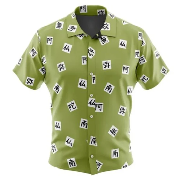 Gyomei Himejima Demon Slayer Button Up Hawaiian Shirt