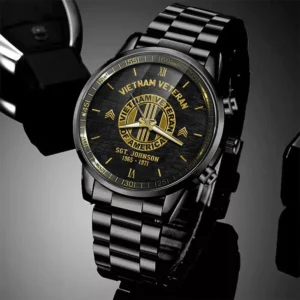 Vietnam Veteran Watch Personalized Name Rank And Year, Watch Military Veteran Watch, Dad Gifts, Military Style Watches