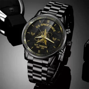 US Space Force Watch Personalized Name Rank And Year, Watch Military, Veteran Watch, Military Style Watches, Watches For Soldiers