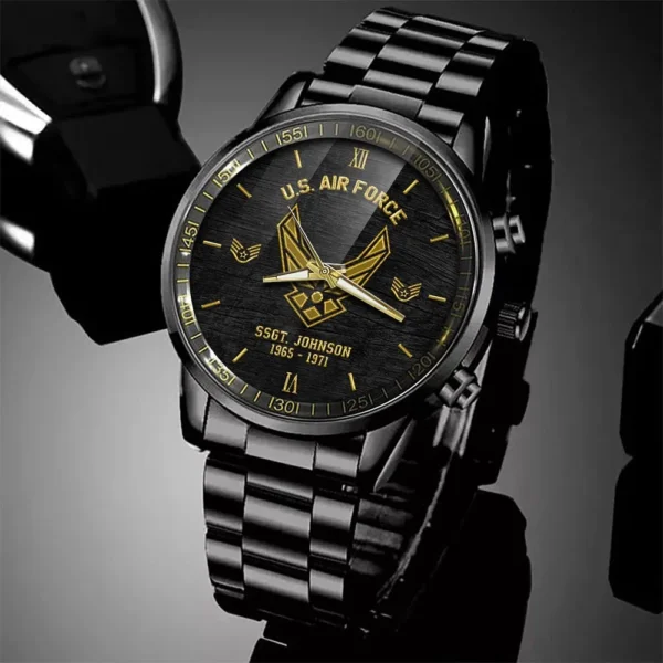 US Air Force Watch Personalized Your Name Rank And Year, Military Style Watches, Air Force Watch, Best Military Watches