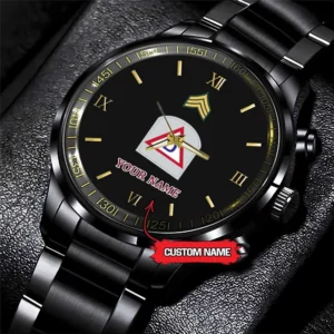 Army Watch, Army 39Th Infantry Division Custom Black Fashion Watch Proudly Served Gift, Military Watches, Us Army Watch