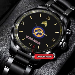 Army Watch, Army 44Th Infantry Division Custom Black Fashion Watch Proudly Served Gift, Military Watches, Us Army Watch