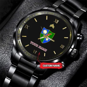 Army Watch, Army 75Th Ranger Regiment Custom Black Fashion Watch Proudly Served Gift, Military Watches, Us Army Watch