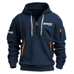 Triton Hoodie Half Zipper Exclusive Logo Tournament HCAH11501TBZ