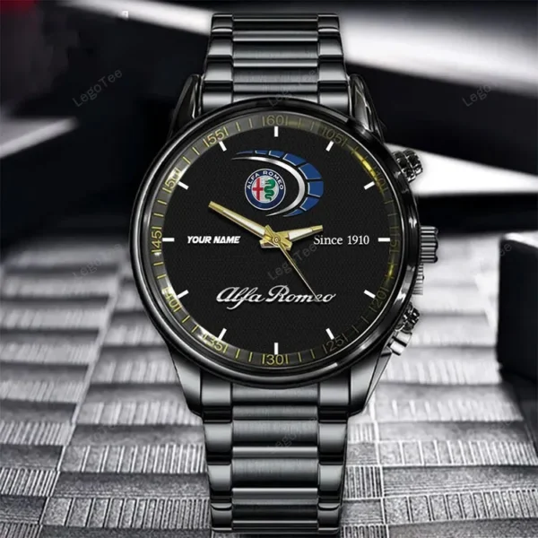 Alfa Romeo Since 1910 Watch Custom Name, Stainless Steel Watch, Dad Gifts