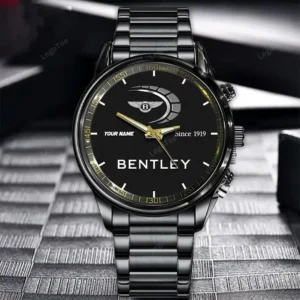 Bentley Since 1919 Watch Custom Name, Stainless Steel Watch, Dad Gifts