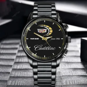 Cadillac Since 1902 Watch Custom Name, Stainless Steel Watch, Dad Gifts