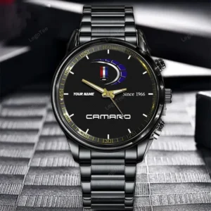 Chevrolet Camaro Since 1966 Watch Custom Name, Stainless Steel Watch, Dad Gifts