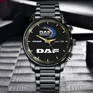 DAF Since 1928 Watch Custom Name, Stainless Steel Watch, Dad Gifts