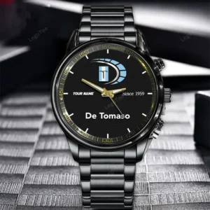 De Tomaso Since 1959 Watch Custom Name, Stainless Steel Watch, Dad Gifts