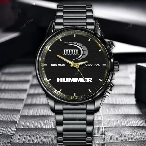 Hummer Since 1992 Watch Custom Name, Stainless Steel Watch, Dad Gifts