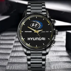 Hyundai Since 1967 Watch Custom Name, Stainless Steel Watch, Dad Gifts