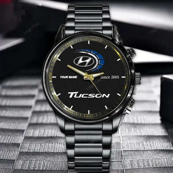 Hyundai tucson Since 2005 Watch Custom Name, Stainless Steel Watch, Dad Gifts