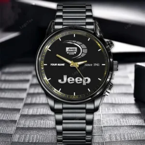 Jeep Since 1941 Watch Custom Name, Stainless Steel Watch, Dad Gifts