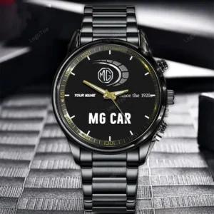 MG Since 1920 Watch Custom Name, Stainless Steel Watch, Dad Gifts