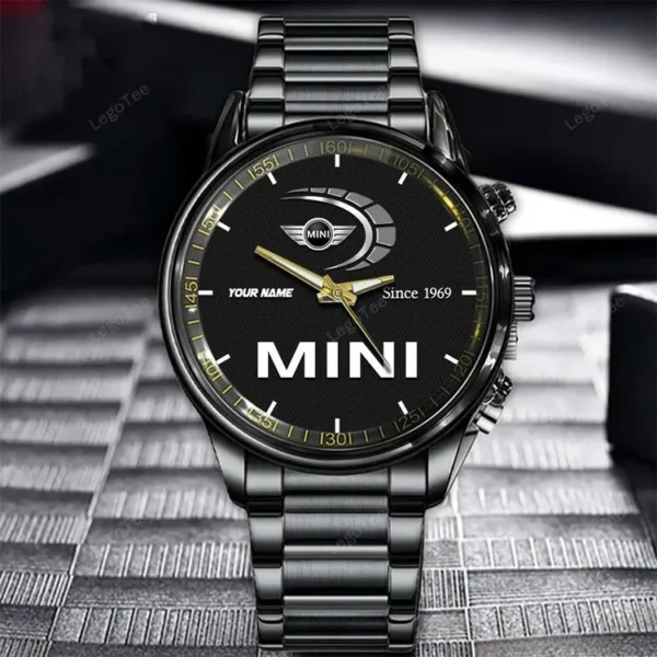 Mini Since 1969 Watch Custom Name, Stainless Steel Watch, Dad Gifts