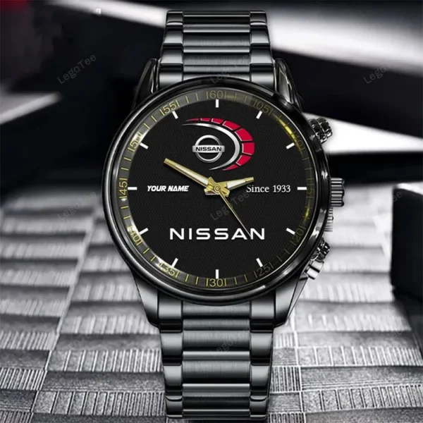 Nissan Since 1933 Watch Custom Name, Stainless Steel Watch, Dad Gifts