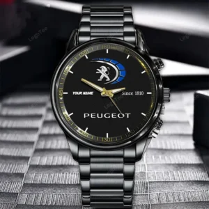 Peugeot Since 1810 Watch Custom Name, Stainless Steel Watch, Dad Gifts