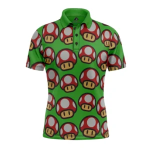 Super Mushroom Super Mario Polo Goft Shirt