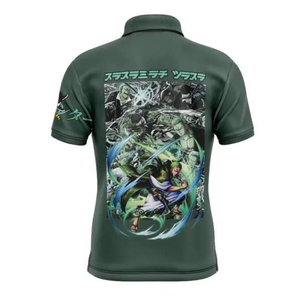 Pirate Hunter Roronoa Zoro One Piece Polo Goft Shirt