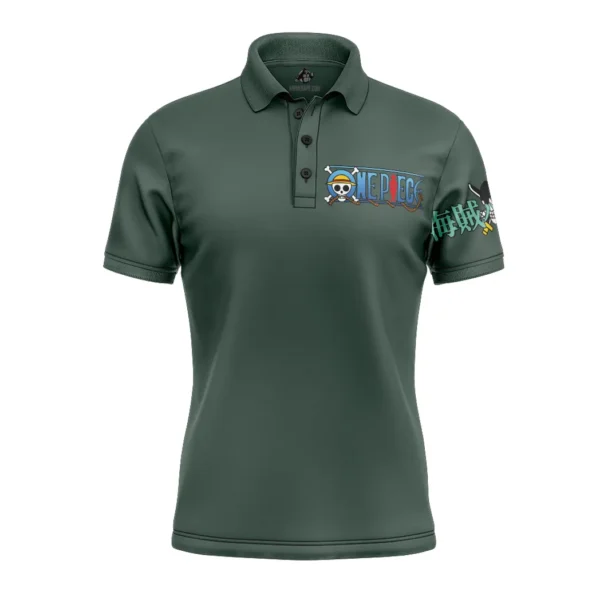 Pirate Hunter Roronoa Zoro One Piece Polo Goft Shirt