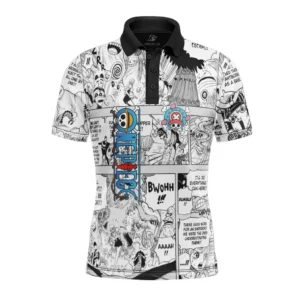 Tony Chopper Manga Panels One Piece Polo Goft Shirt