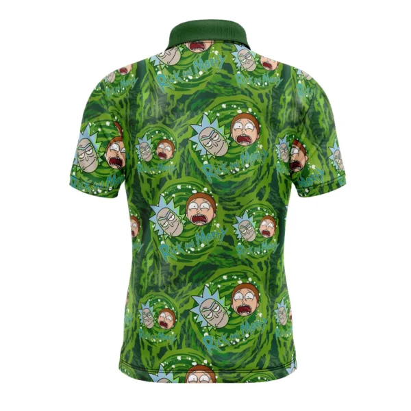 Rick and Morty Trippy Cosmic Rick Polo Goft Shirt