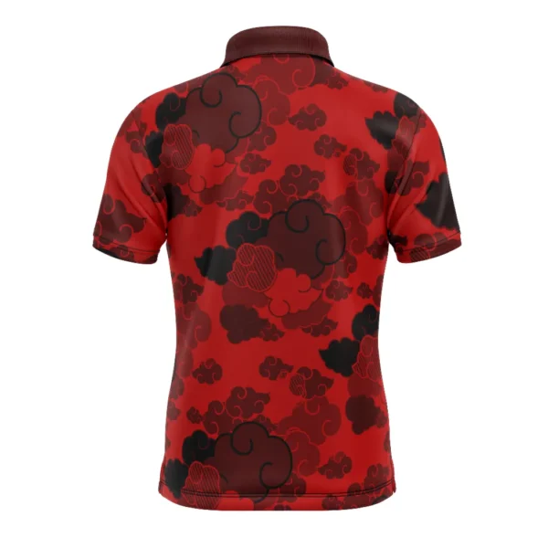 Red Aloha Akatsuki Naruto Polo Goft Shirt