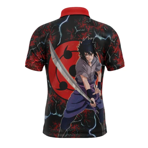 Trippy Sasuke Uchiha Naruto Polo Goft Shirt