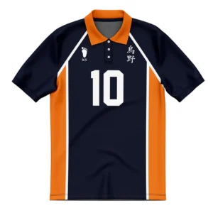 Team Karasuno Hinata #10 Haikyuu Polo Shirt