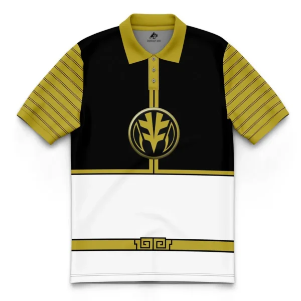 White Ranger Mighty Morphin Power Rangers Polo Goft Shirt