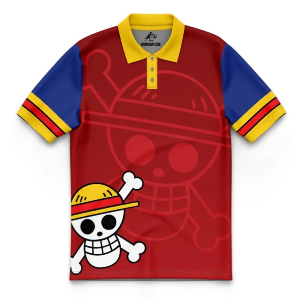 Luffy Straw Hats One Piece Polo Goft Shirt