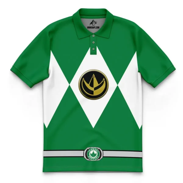 Green Ranger Mighty Morphin Power Rangers Polo Goft Shirt