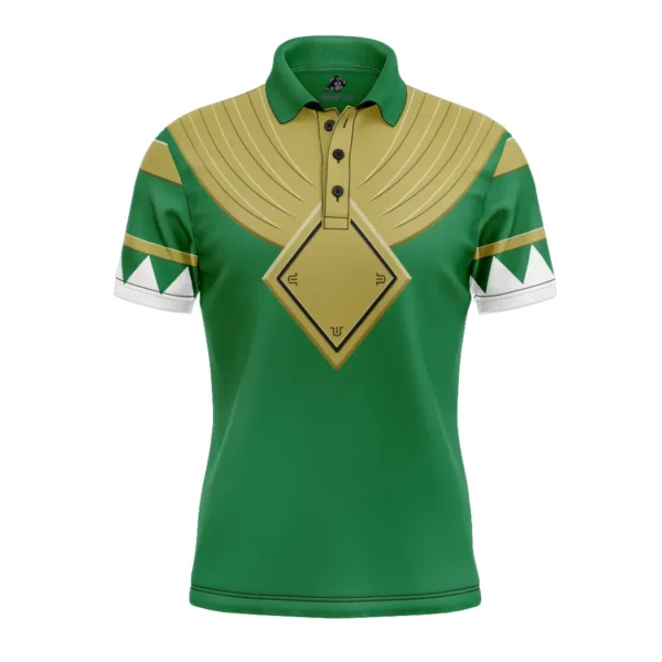 Green Ranger Mighty Morphin Power Rangers Polo Goft Shirt