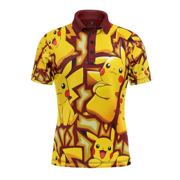 Pikachu Pokemon Polo Goft Shirt