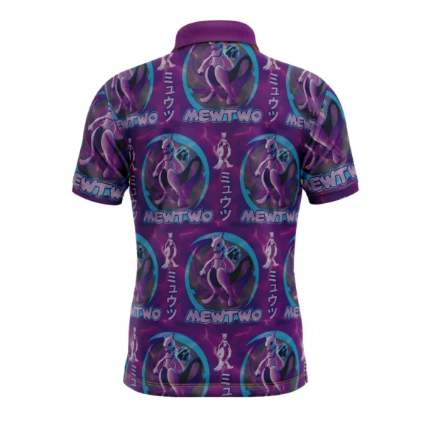 Cosmic Mewtwo Pokemon Polo Goft Shirt