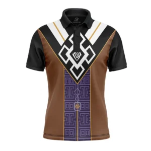 Zhongli Genshin Impact Cosplay Polo Goft Shirt