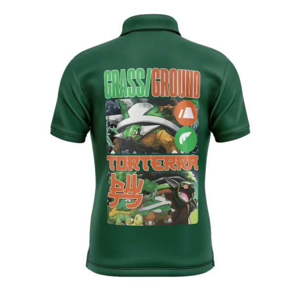 Torterra Pokemon V2 Polo Goft Shirt