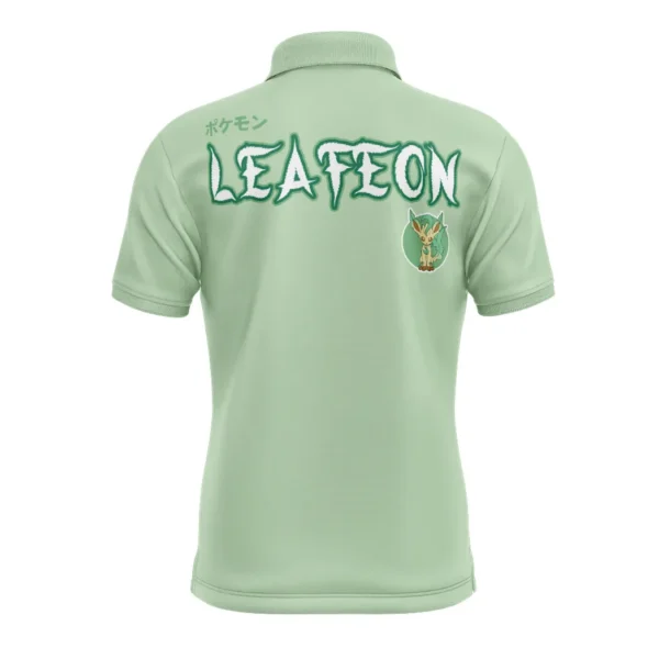 Leafeon Eeveelution Pokemon Polo Goft Shirt