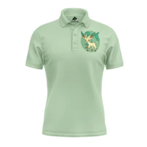 Leafeon Eeveelution Pokemon Polo Goft Shirt