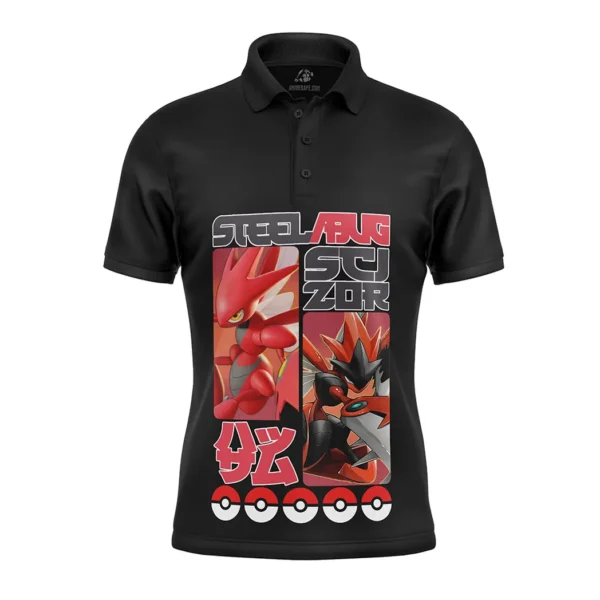 Scizor Pokemon Polo Goft Shirt