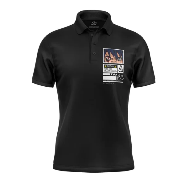 Sasuke Uchiha Mangekyou and Rinnegan Polo Goft Shirt