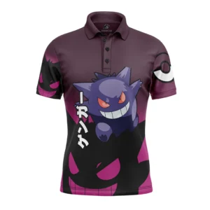 Gengar Pokemon V4 Polo Goft Shirt