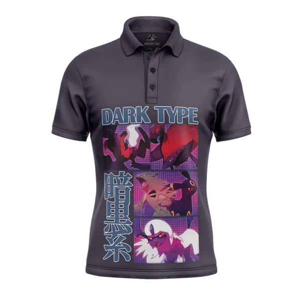 Dark Type Pokemon Polo Goft Shirt