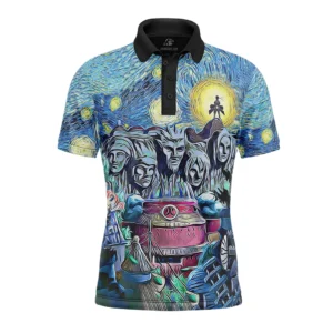 Naruto Starry Night Konoha Polo Goft Shirt