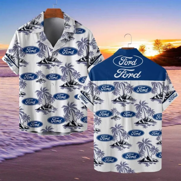 Ford Hawaiian Shirt Style Classic Oversized Hawaiian