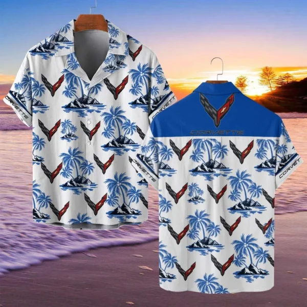 Chevrolet Corvette Hawaiian Shirt Style Classic Oversized Hawaiian