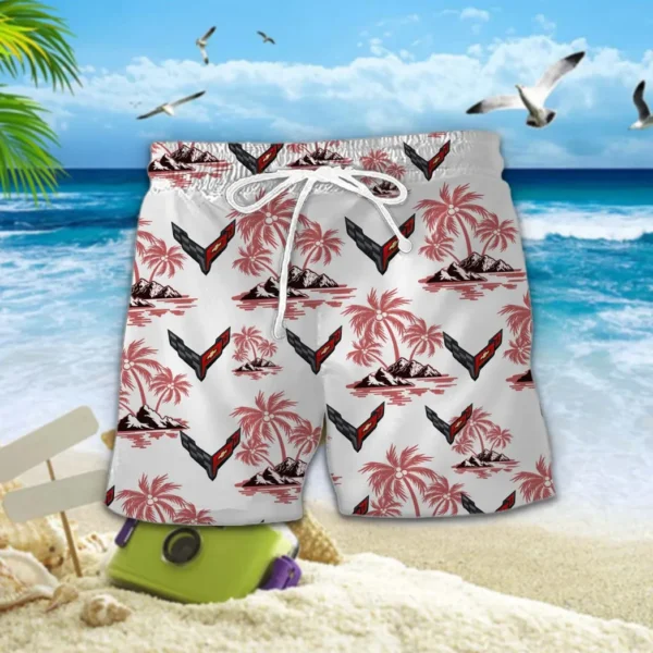 Chevrolet Corvette Hawaiian Shirt Style Classic Oversized Hawaiian