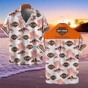 Harley-Davidson Hawaiian Shirt Style Classic Oversized Hawaiian, Unisex Hawaiian Shirt Trending Summer