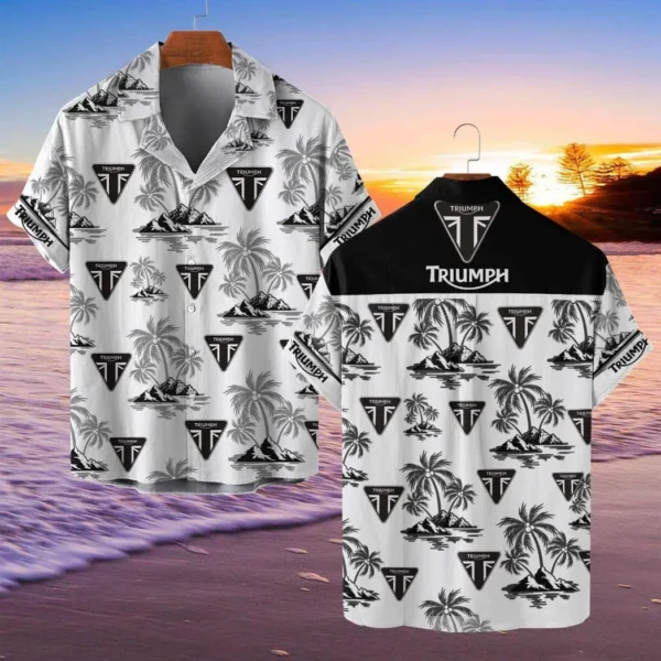 Triumph Motorcycles Hawaiian Shirt Style Classic Oversized Hawaiian, Unisex Hawaiian